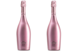 Golden glow added to sparkling wine bottle