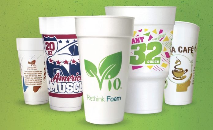 12 oz Vio Biodegradable Foam Cup - 3 1/2Dia x 3 1/2H
