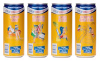 Beverage cans launched by Estathé in cooperation with Crown