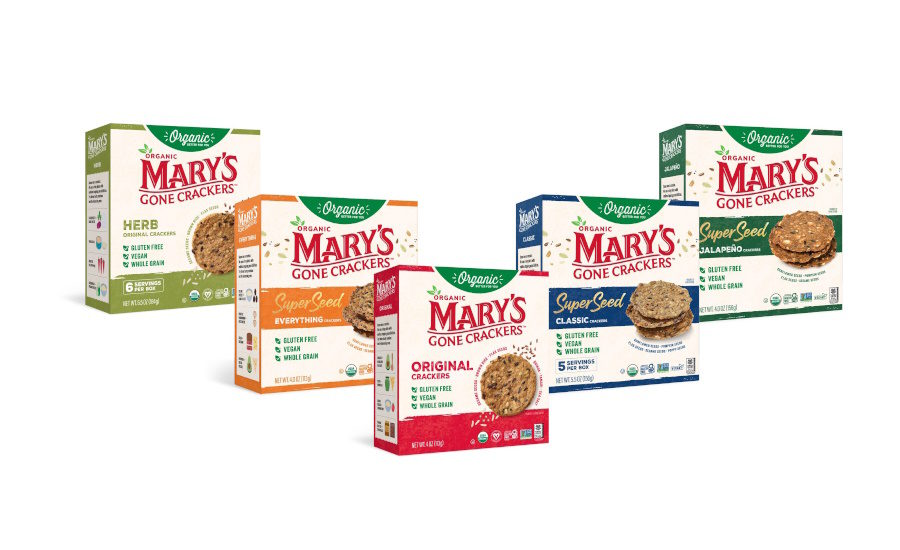 Mary's Gone Crackers unveils new packaging