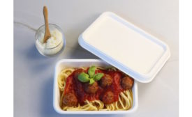 Image of a compostable food container