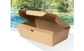 Food container featuring Greif’s EnviroRAP paperboard.