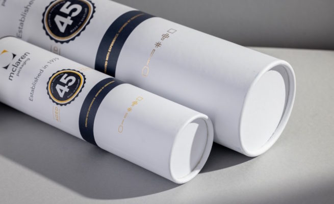 McLaren Packaging’s presentation tubes for spirits