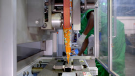 Image of a snack food packaging line