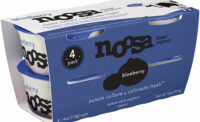 Noosa 4oz 4-pack blueberry yogurt, grab-and-go yogurts