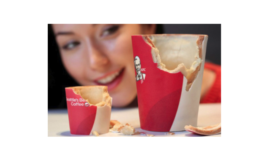 The newest invention from KFC, the Scoff-ee Cup - Free