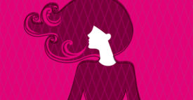 aqua net cover art pink woman