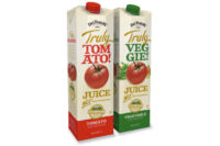 New tomato and veggie juice in reclosable cartons